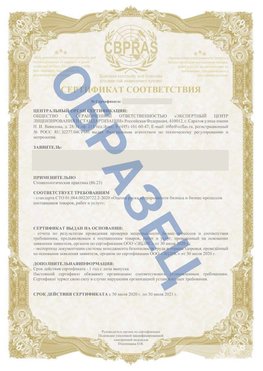 Образец Сертификат СТО 01.064.00220722.2-2020 Киров Сертификат СТО 01.064.00220722.2-2020 