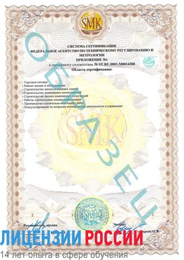Образец сертификата соответствия (приложение) Киров Сертификат OHSAS 18001