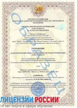 Образец разрешение Киров Сертификат ISO 50001